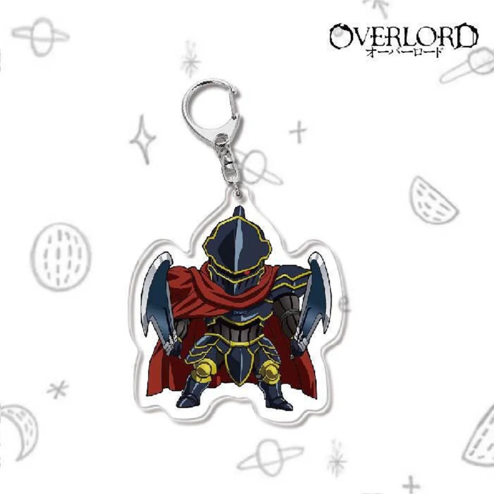 6CM Anime ​Peripherals Overlord Cartoon Acrylic Keychain Creative Trend Two-dimensional Cartoon Character Key Chain Pendant