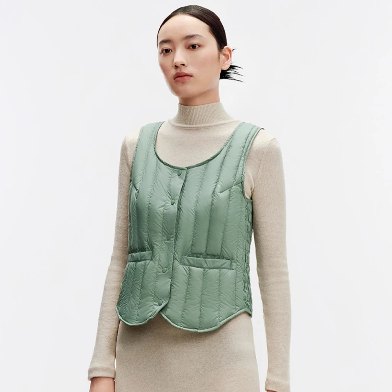 Chericom Damen-Daunenjacke, Knopfverschluss, Steppmuster, 2025, Winter, vielseitig, warm, Lagenstück, leichte Mäntel, Y289900N