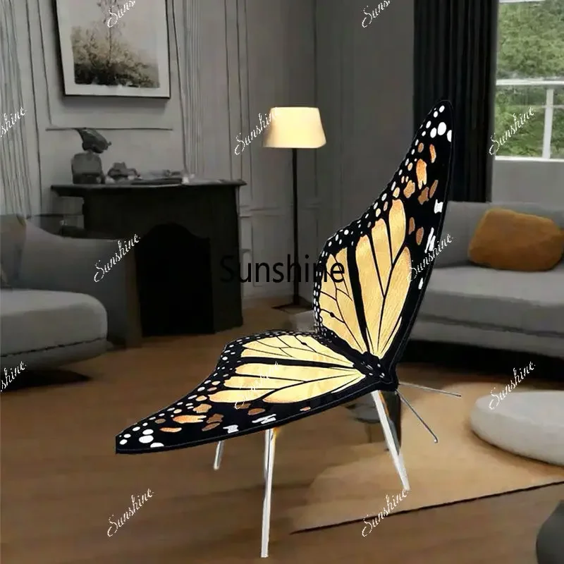 

Light luxury high-end butterfly leisure chair creative art dining chair
