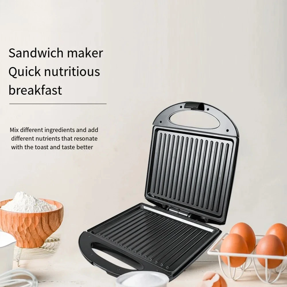 Kitchen Appliance Breakfast Waffle Maker Anti Stick Coated Sheet Electric Sandwich Maker Large Panini 1400W Cooking