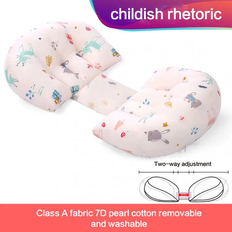 Multifunctional U-shaped Soft Breathable Sleeping Side Pillow for Baby Adjustable Washable Postnatal Supplies Pregnant Pillows