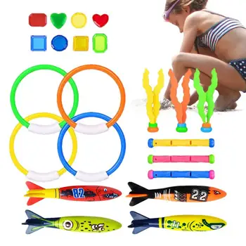 22pcs summer diving pool swimming toys pool games party toys fun sports toys pool diving outdoor toys great gift for kids