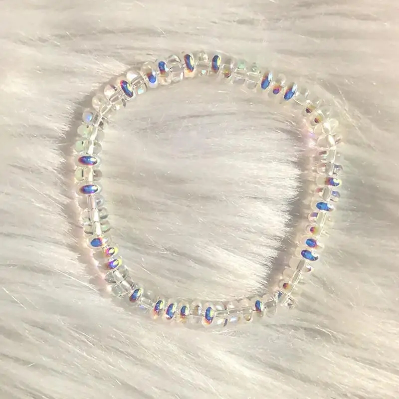 Fashion Colorful Bracelet For Women Stretchable Elastic Rope Crystal Jewelry Helps Maintain Emotional Balance