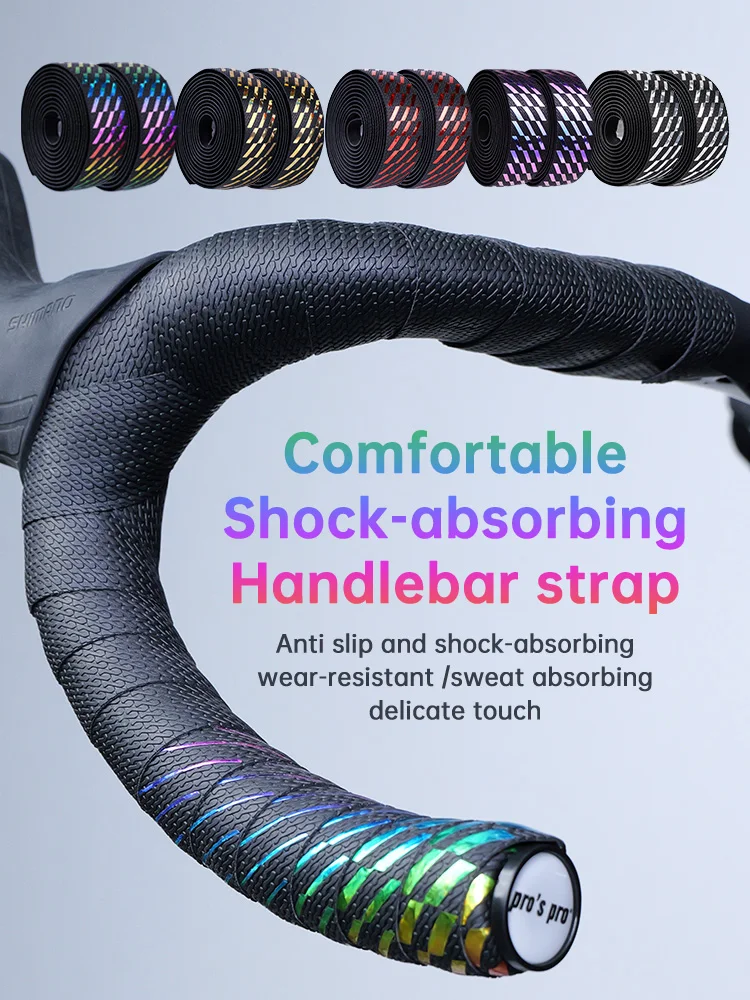 AliExpress PRO'S PRO 1Pair Road Bike Handlebar PU Tape Anti Slip Silica Gel Handlebar Tape Shock Absorption Cycling Bar Tape Bicycle Accessories Tape