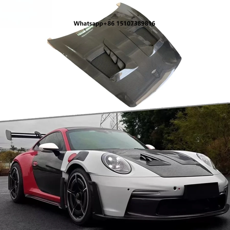 Dry Carbon Fiber GT3RS Style Front Hood for 911 992 Carrera 2020-2025 Car Hood Front Engine Bonnet Auto Parts