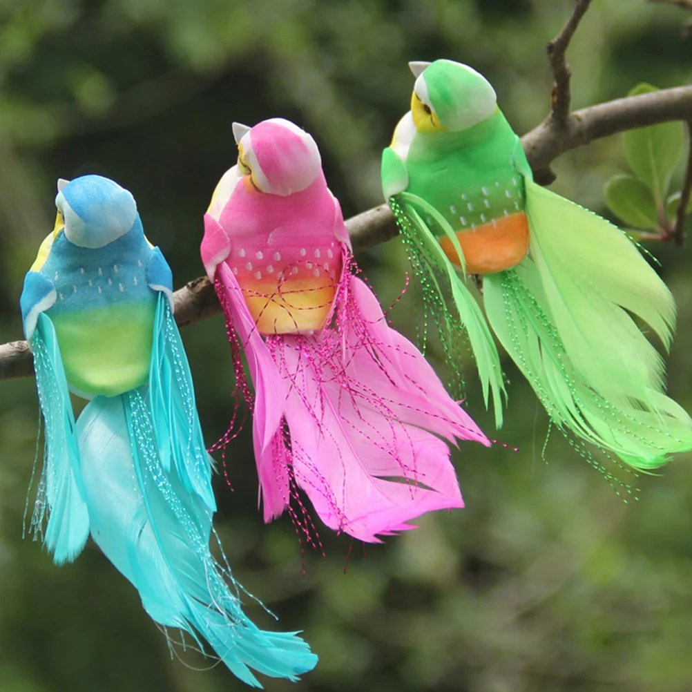 

6Pcs Artificial Bird Decoration Christmas Tree Branch Clips Stylish Personality Environmental Friendly Home Decor