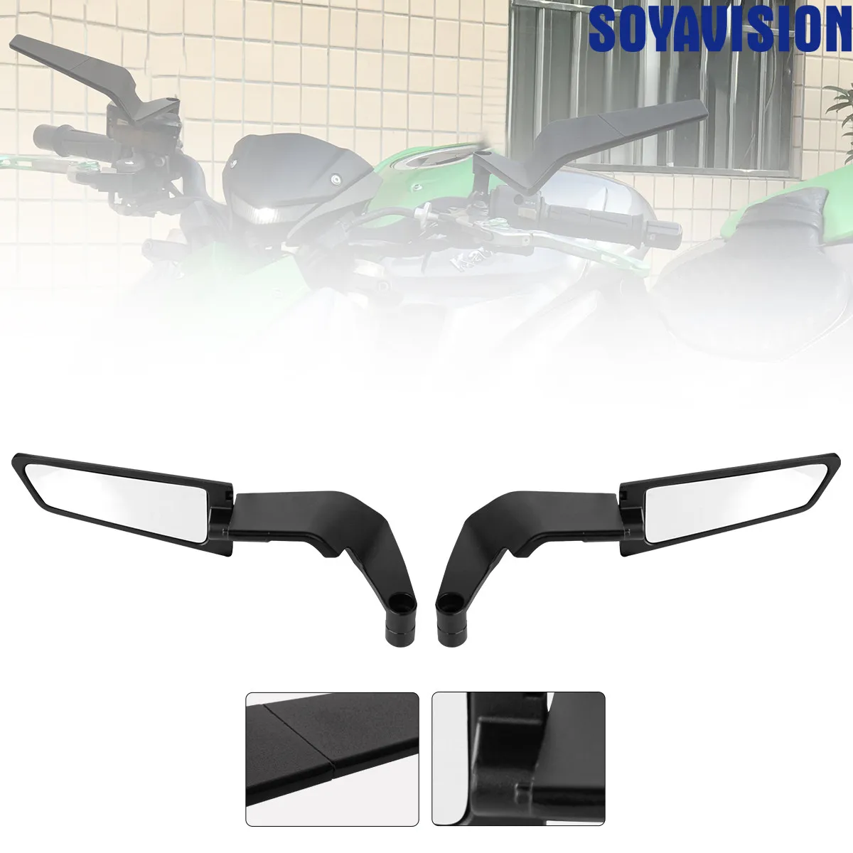 Motorcycle Accessories Adjustable Side Mirror Stealth Winglets Rearview Mirrors For Honda CBR650R For Kawasaki For Nmax 155 125