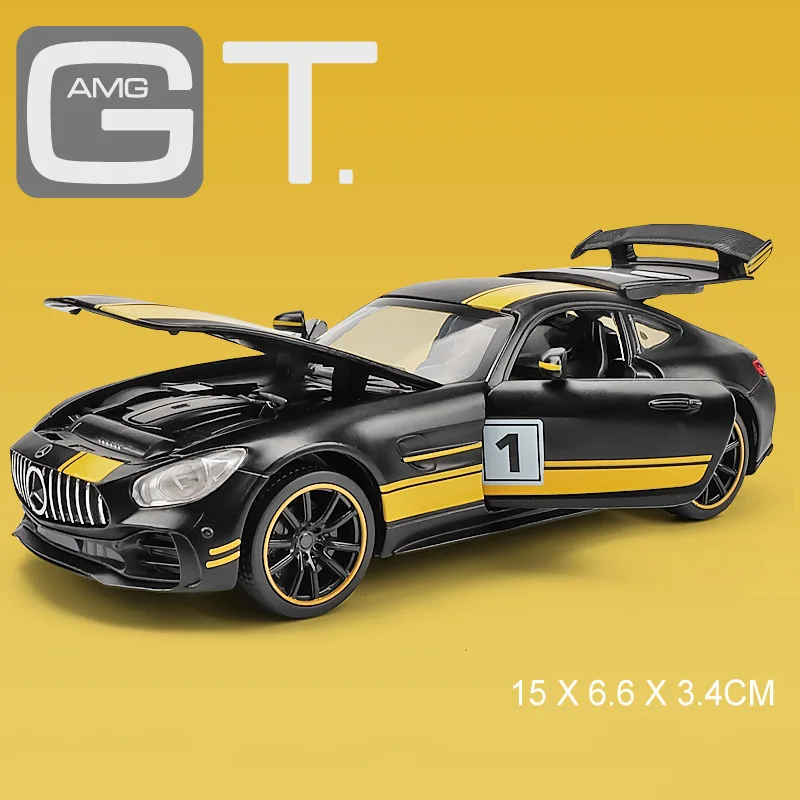 1:32 Mercedes Benz AMG GTR sports car High Simulation Diecast Car Metal Alloy Model Car Children's toys collection gifts A53