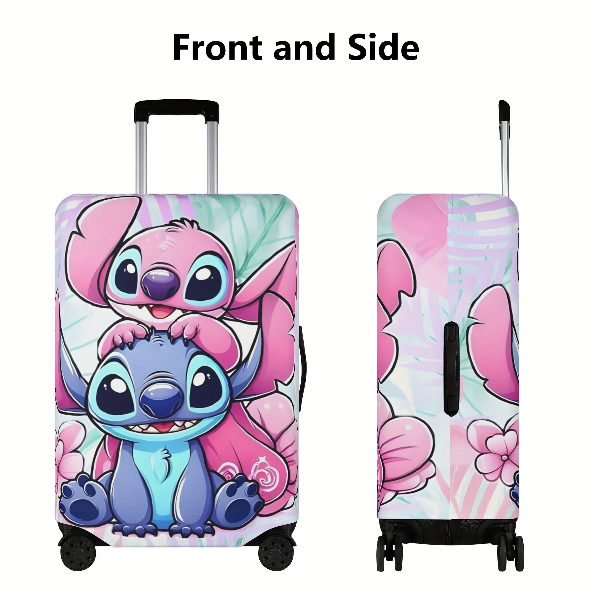 

1 piece suture polyester luggage cover, cartoon pattern travel luggage cover, machine washable trolley luggage accessories