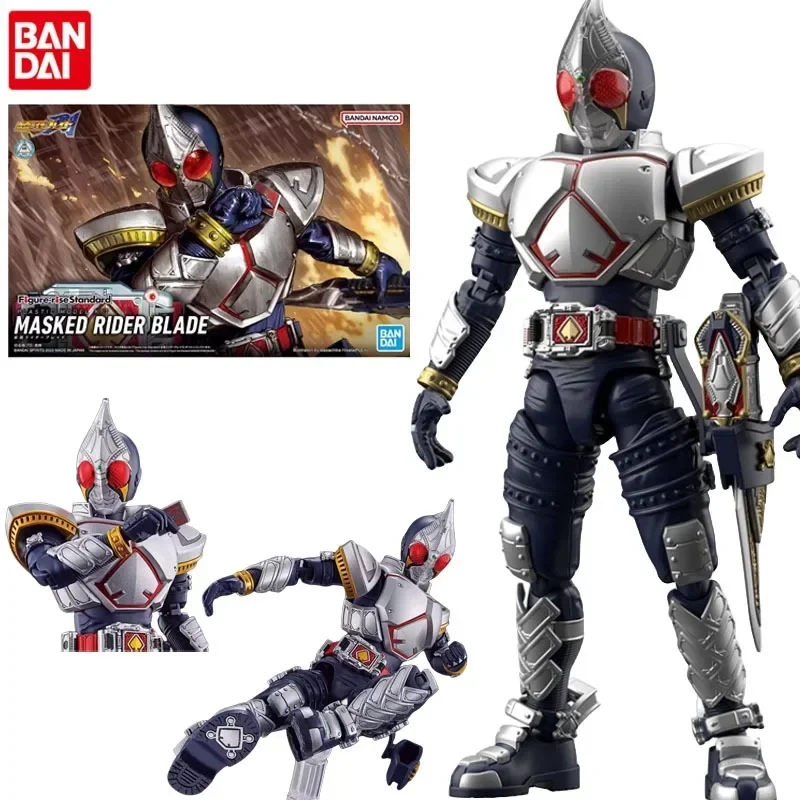 

Bandai Genuine Figure-rise Kamen Rider Action Anime Figure Masked Rider Blade Assemble Toy for Boys Girls Gift Collectible Model