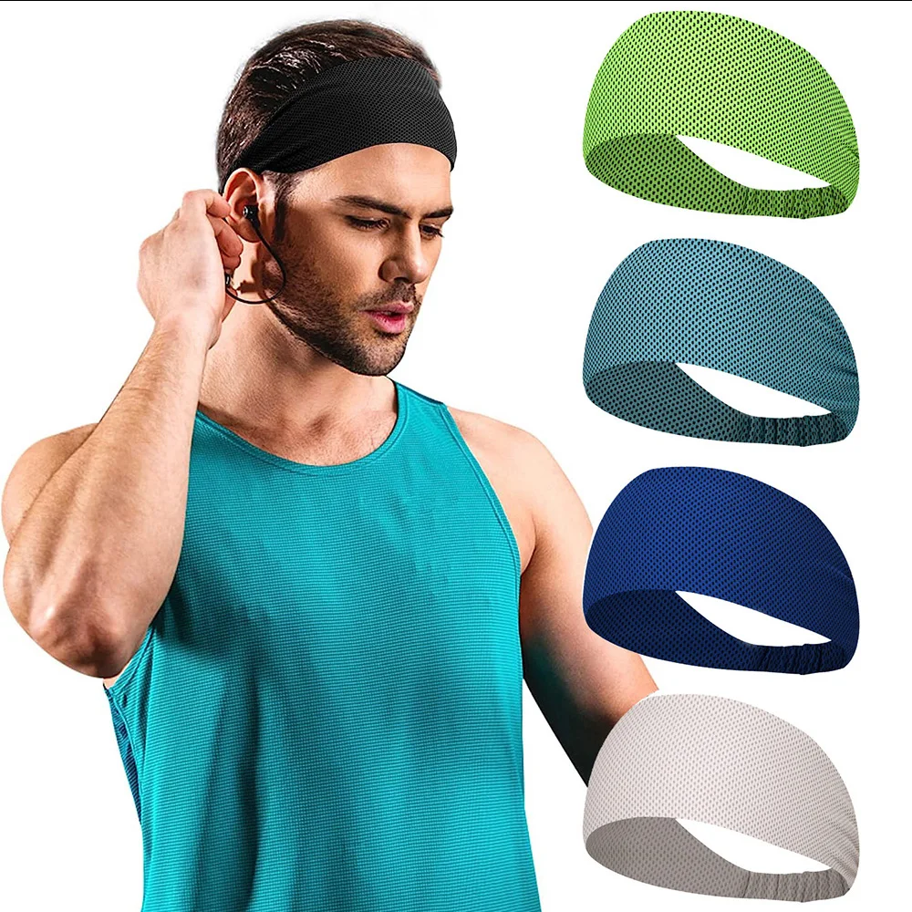 Sports Athletic Headbands Cooling Sweatband for Men Women Running Cycling Hiking Yoga Fitness Headwrap