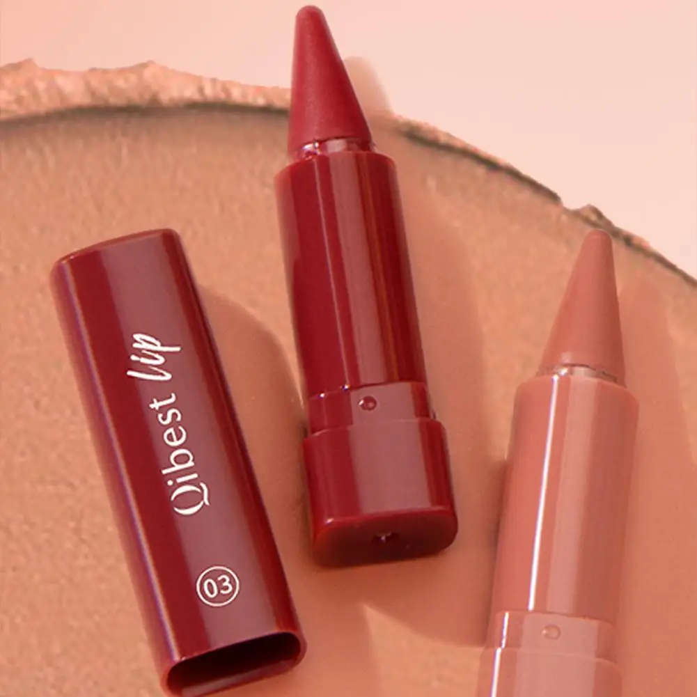 Nieuwe Lip Liner Lipstick Pen Multifunctionele Poeder Blusher Cup Lip Stick Lip Waterdichte Matte Make-Up Contour Rouge Fluwelen Niet C5f5