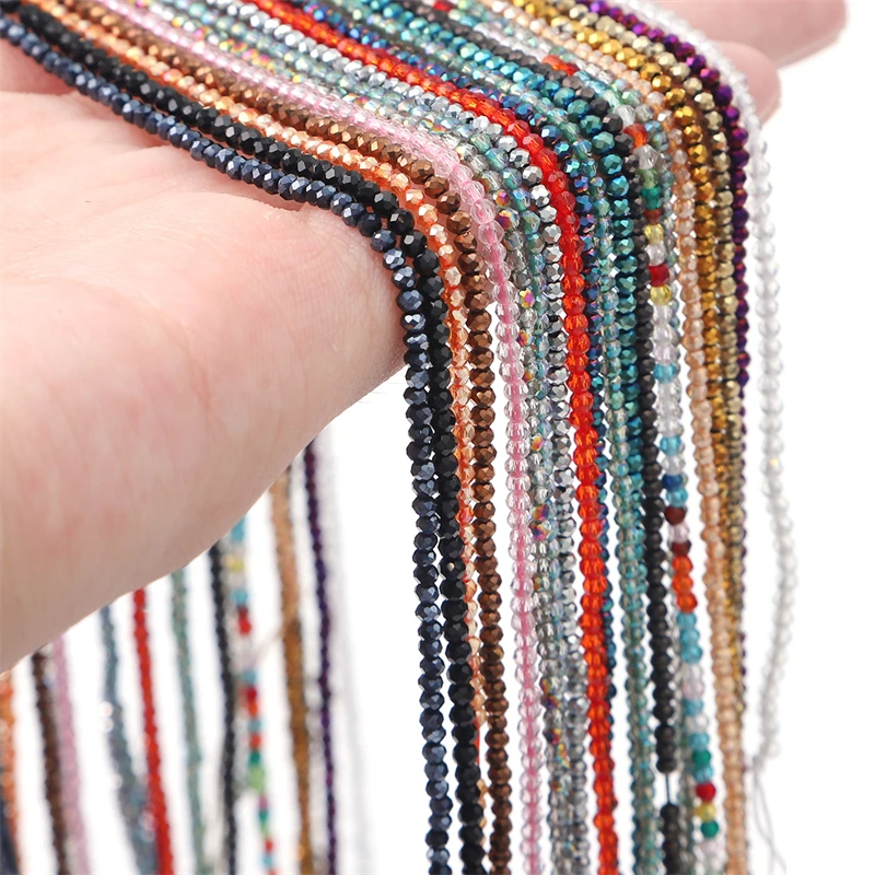 

Natural Natural Faceted Crystal Beads 2mm Loose Spacer Beads For Jewelry Making DIY Bracelet Earrings Accessories