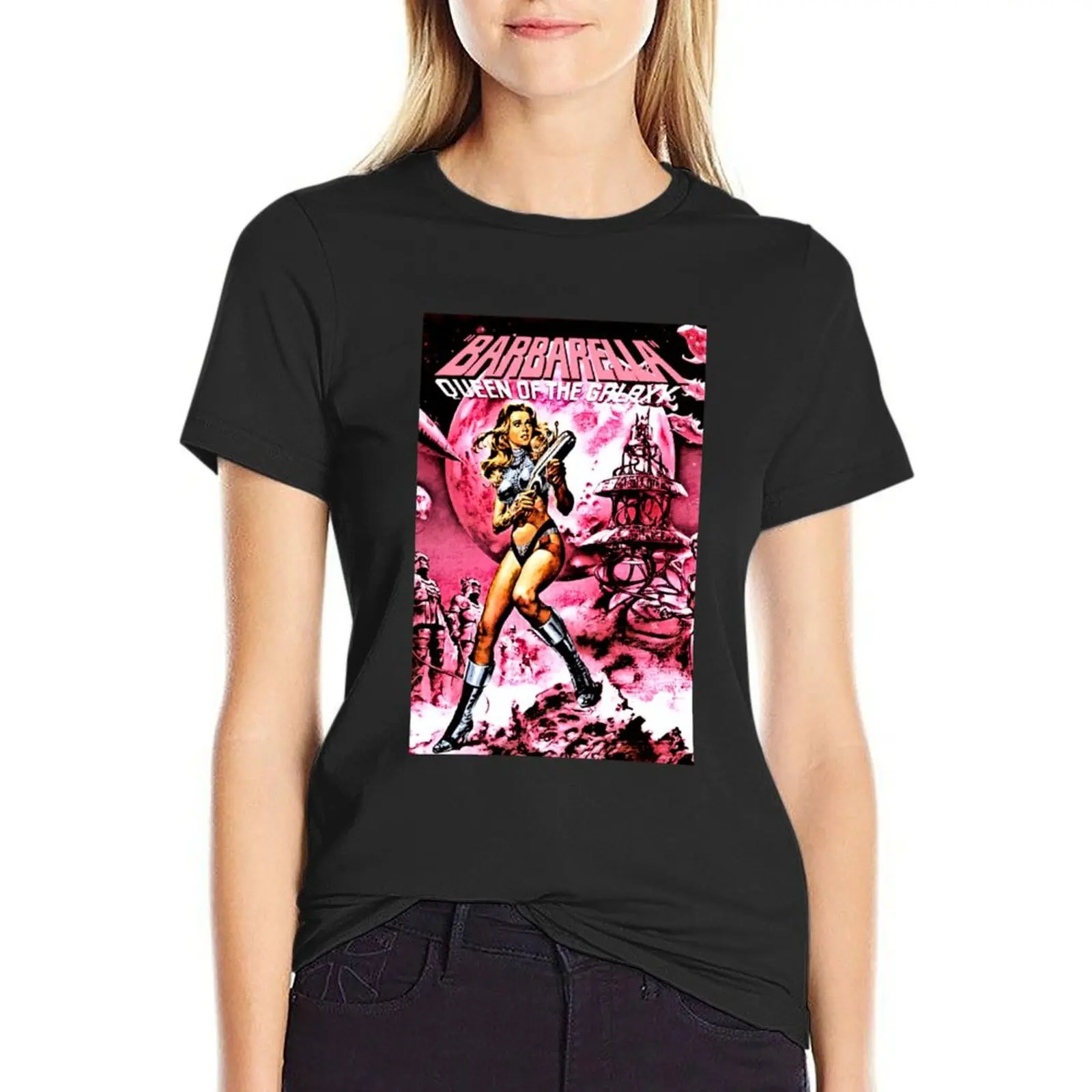 

BARBARELLA QUEEN OF THE GALAXY RETRO SCI-FI T-Shirt Short sleeve tee customs tshirts woman