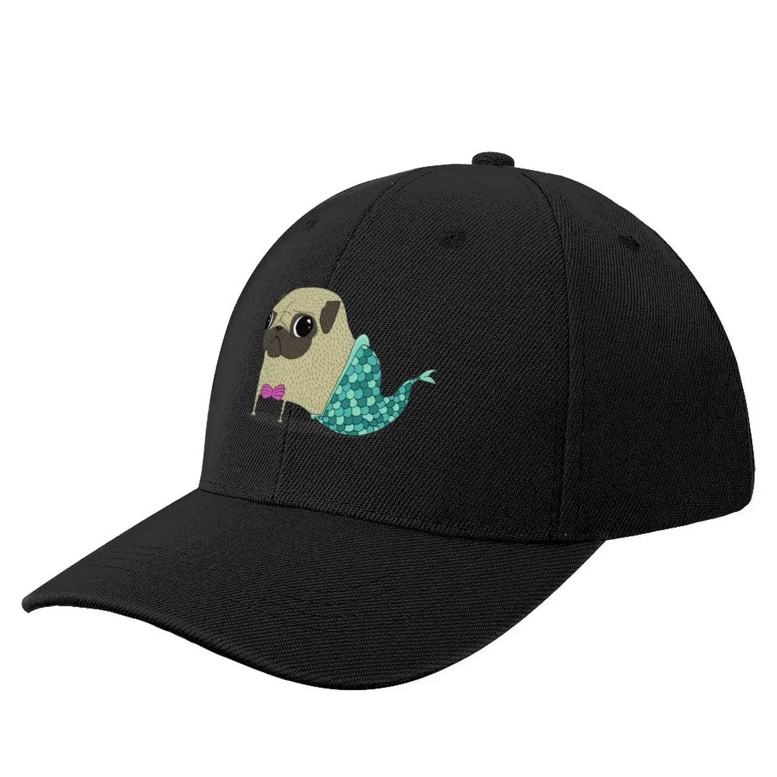 

Mermaid pug Baseball Cap Hat Baseball Cap Male hat sun caps fishing caps man Hats For Women Men's