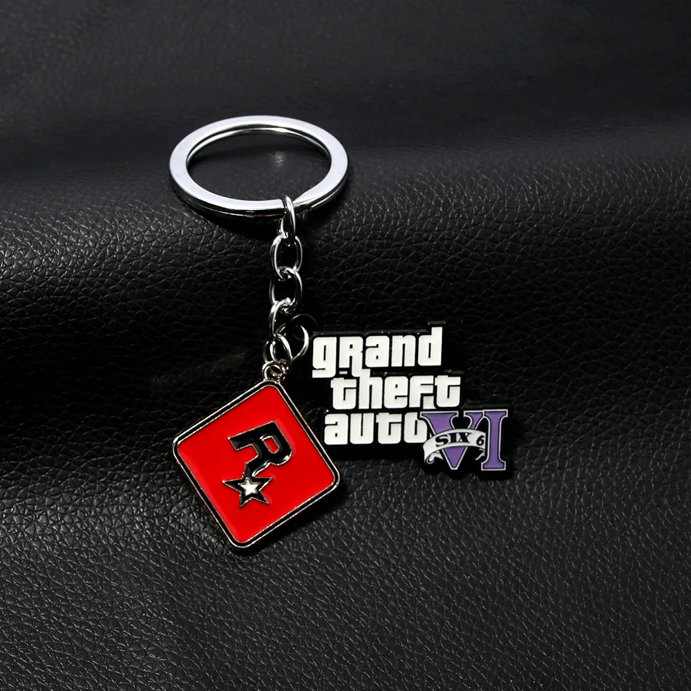 Game PS4 GTA5 Keychain GTA V Grand Theft Auto 5 Star Muti Pendant Keyring For Men Fashion Key Holder Jewelry