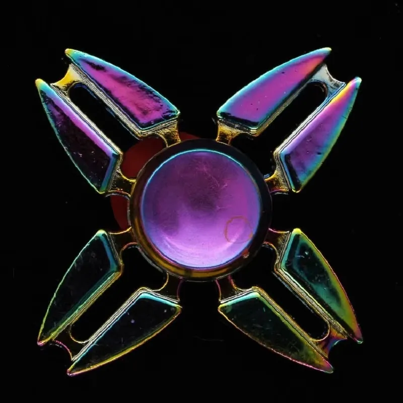 Brinquedo de alívio do estresse edc metal fidget spinner aliviar antiestresse girando ponta superior atenção e concentração liga descompressão