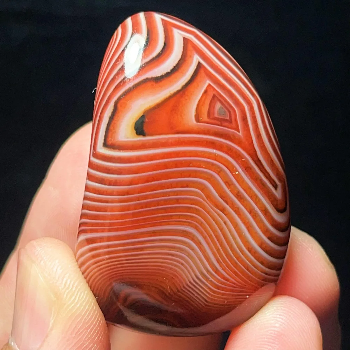 Banded Agate Pocket Stone, Desert Treasure, Polished Tumbled, Shelf Display, Natural Stone, Crystal Collection, Table Display