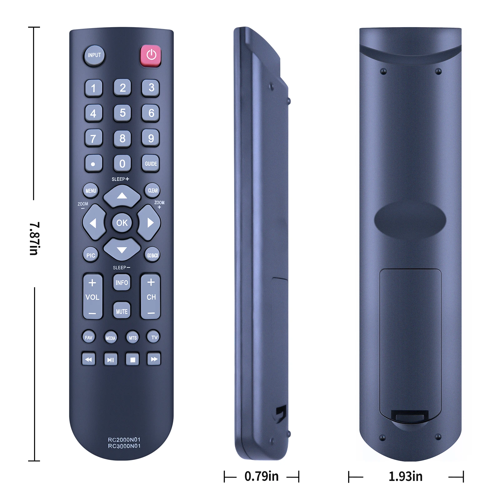 Controle remoto para TV LCD TCL, RC2000N01, RC3000N01, 28D2700, 32B2800, 32D2700, 32S360, 32S3600, 39S3600, 40FD2700, 48FD2700