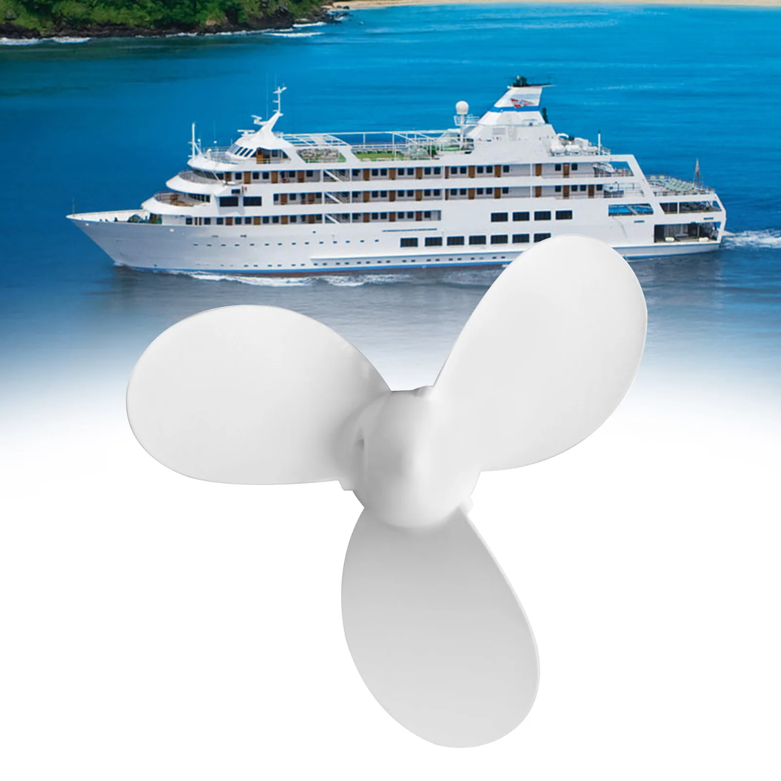 

7 1/4X5-A Лодочный гребной винт с подвесным мотором, 3 лопасти, замена пропеллера из алюминиевого сплава для подвесного двигателя Yamaha 2HP