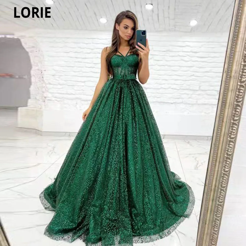 

LORIE Sweetheart Cinderella Quinceanera Dresses Glitter Sequin Princess Sweet 15 16 Ball Gown Sash Dress Graduation Prom Gowns