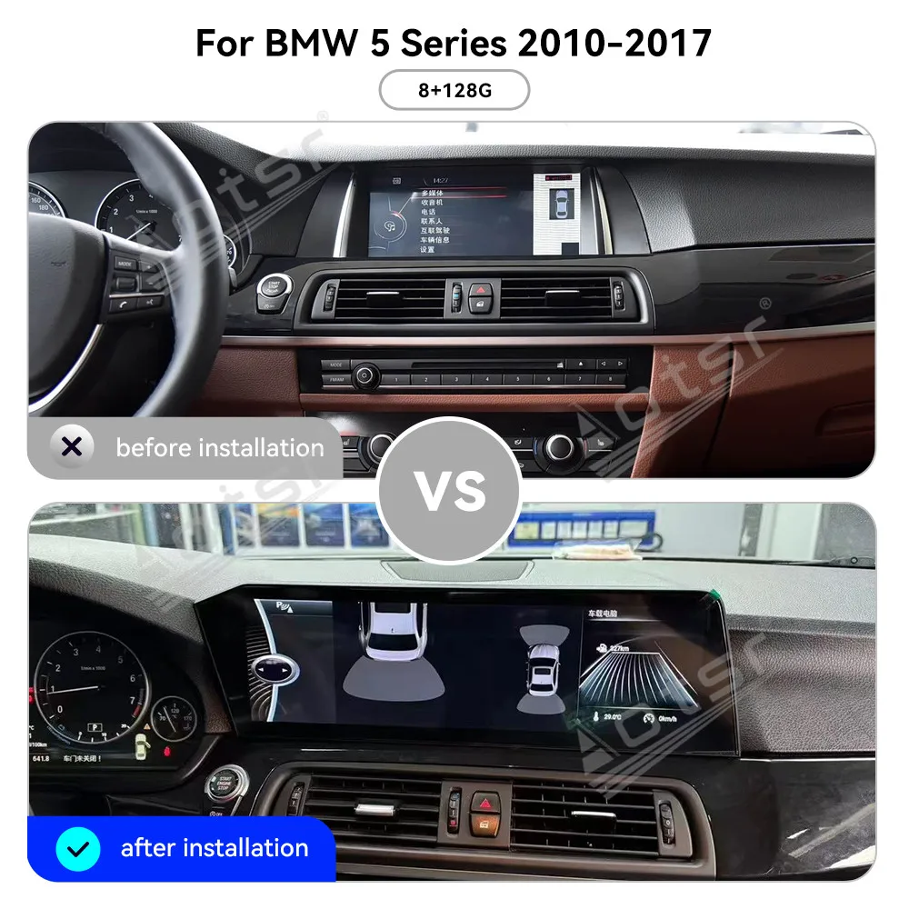 14.9 Inch Touchscreen For BMW 5 Series F10 F11 2010-2017 Android Wireless CarPlay GPS Navigation Reverse Camera