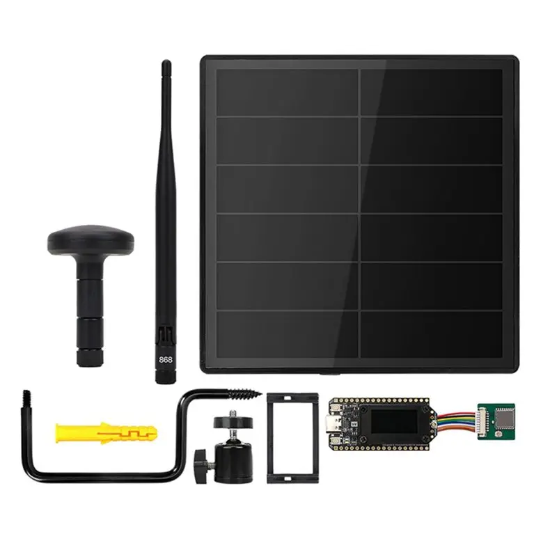 

Солнечный ретранслятор AED7-D5L Lora Node Heltec Wifi Lora 32 V4 Mesh Network с модулем GPS, совместимый с Meshcore Meshtastic