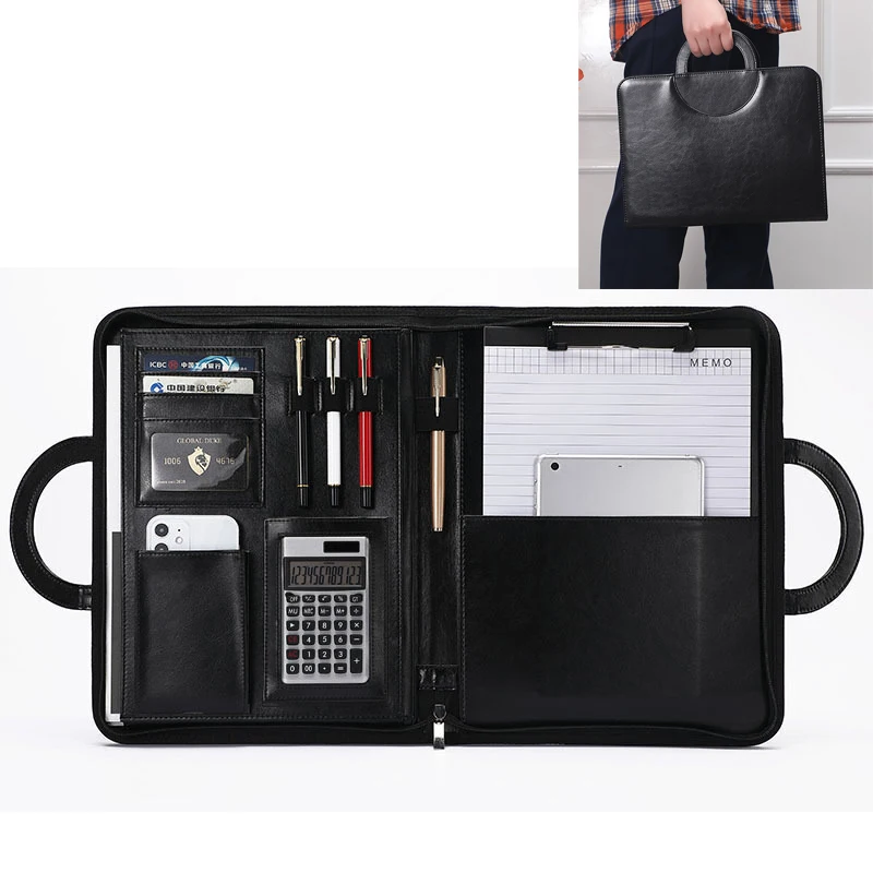 portable-business-trip-a4-organizer-folder-clipboard-padfolio-document-leather-portafolio-for-tablet-holder-briefcase-office