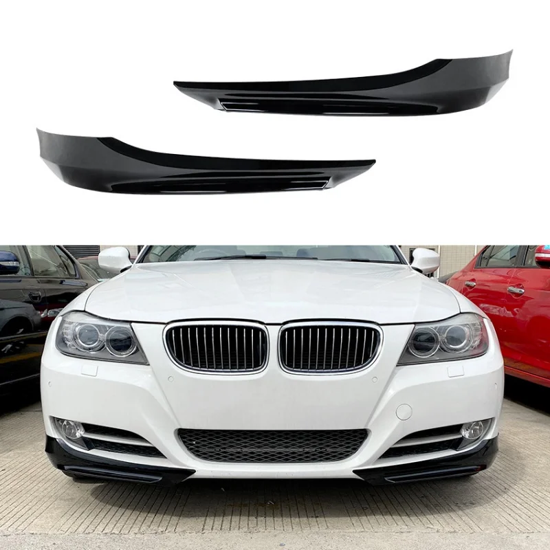 

For BMW 3 Series E90 E91 Facelift LCI 320i 330i 2007-2012 Body Kits Tuning Carbon Look 2Pcs Front Bumper Side Splitter Cover Lip