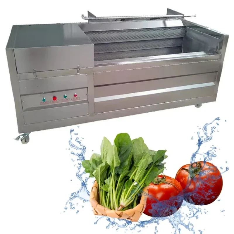 Commercial Vegetable Fruit Washing Machine Ginger Garlic Onion Pepper Mushroom Production