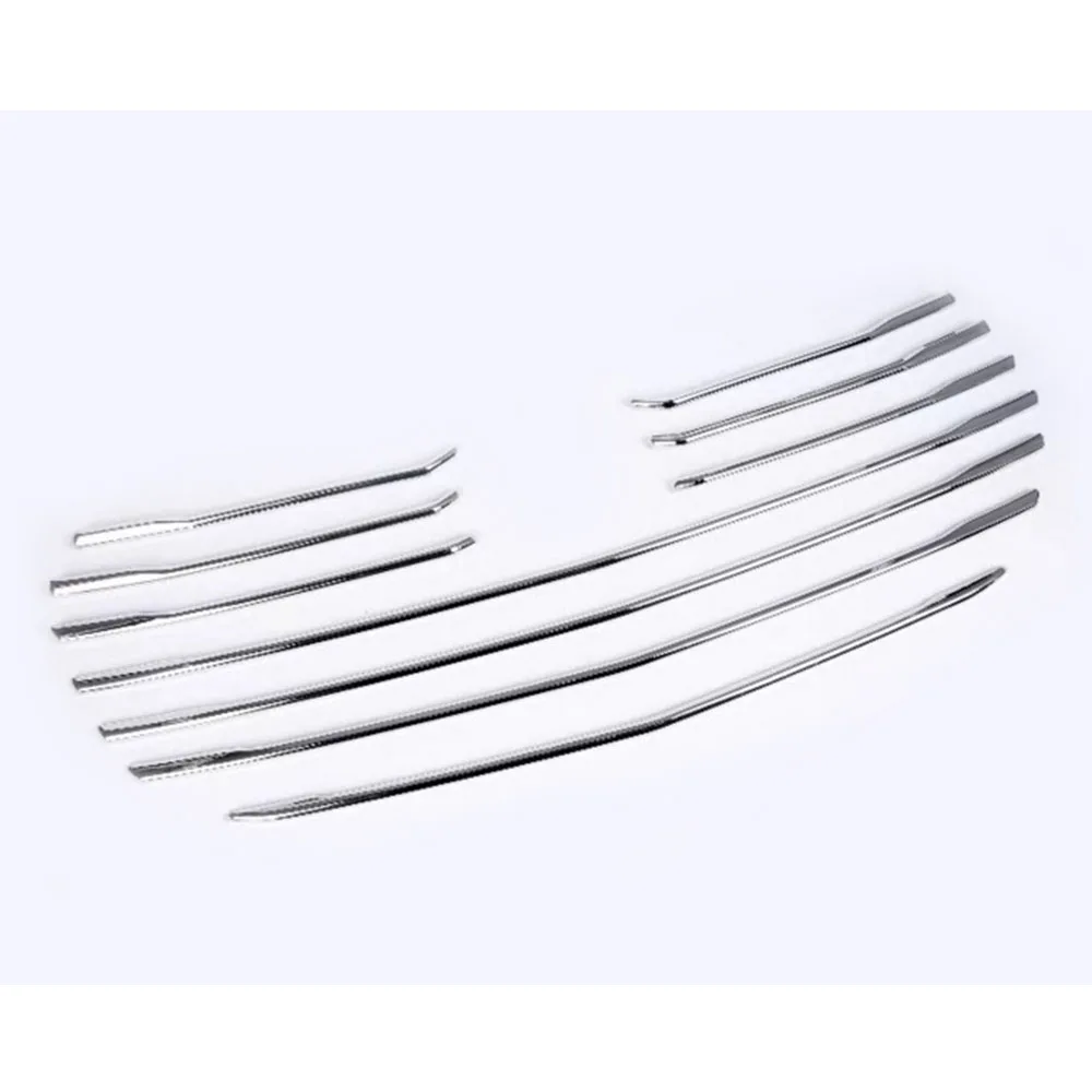 Top For Mazda CX3 CX-3 2017 2018 2019 20202 2021 Body Cover Detector ABS Chrome Trim Front Up Racing Grid Grill Grille 10pcs