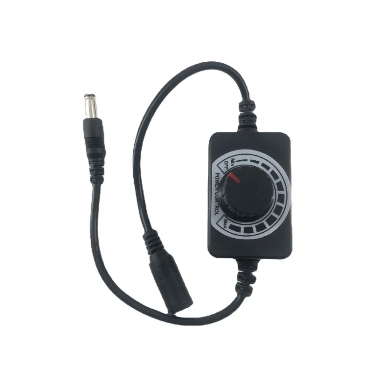 Cavo commutatore controllo velocità dimmerabile per luci LED DC5V~24V, ventole, 5,5x2,1 mm