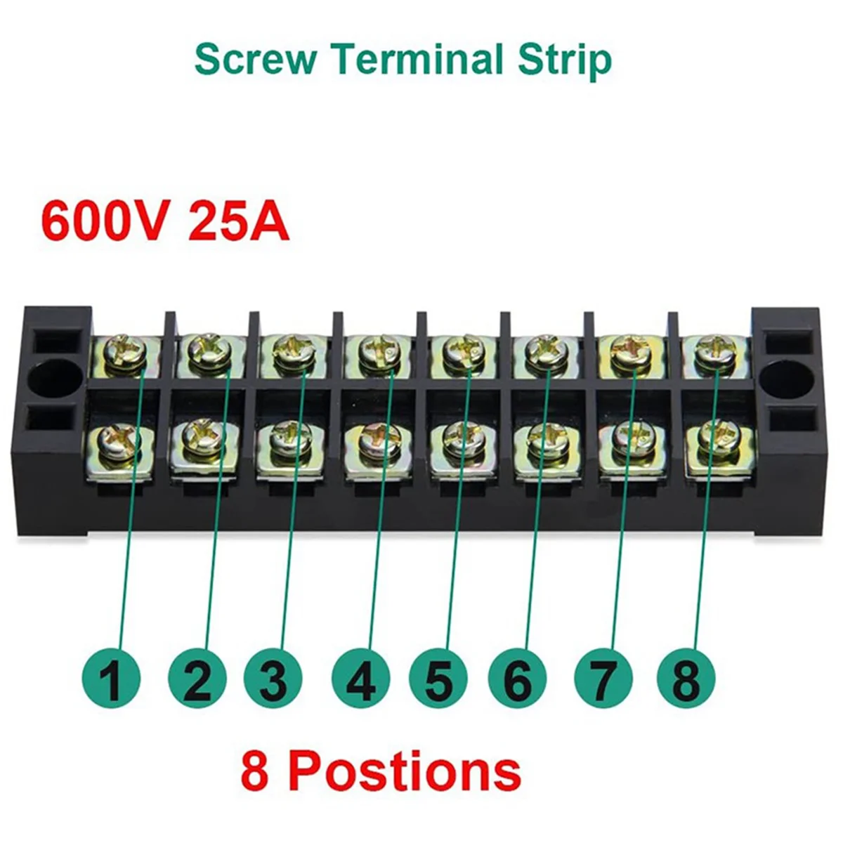 A44T4 Pc 8P Terminal Block, 4 Pc 8P Shorting Bar, TB1505 สารหน่วงไฟทองแดง Terminal Short-Circuit Terminal