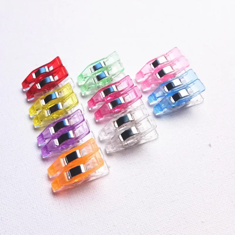 Clip per cucire Clip per tessuto Mini clip colorate per rilegatura Clip per quilting artigianale in plastica Morsetti artigianali per cucito per