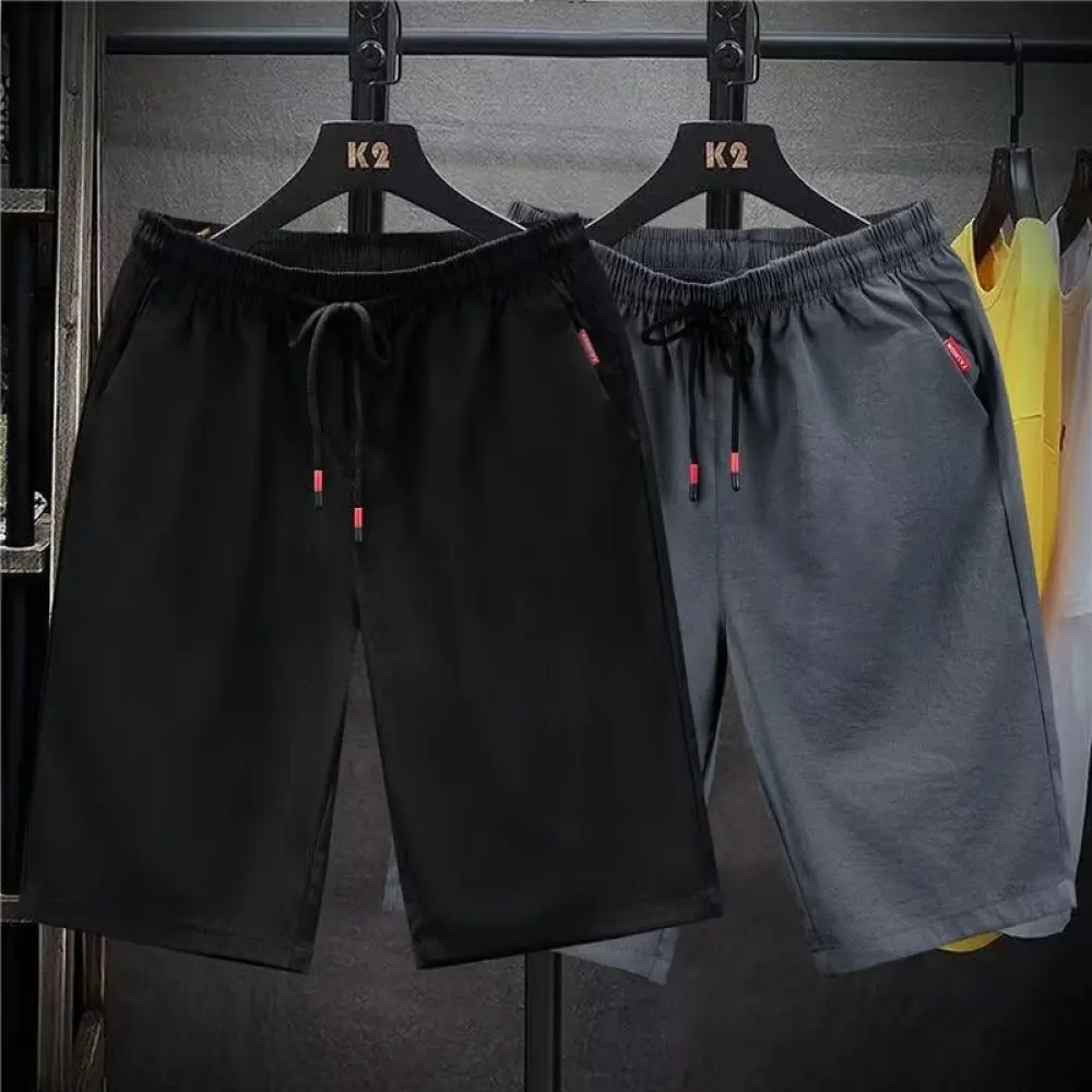 Summer Mens Casual Shorts Korean Loose Straight Fit Five Point Trousers Trendy Comfortable Fashionable Male Bottoms