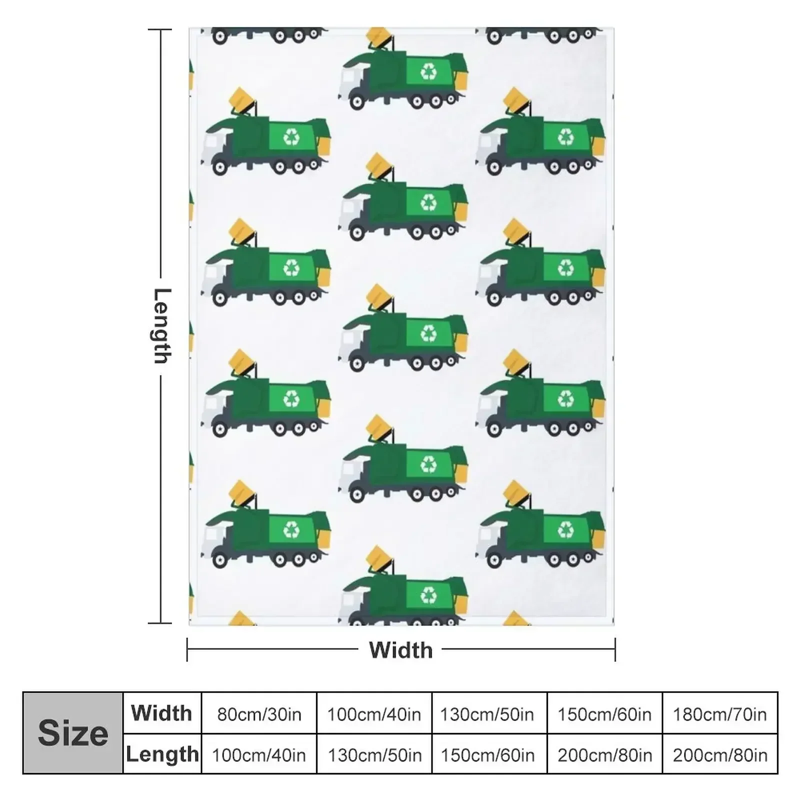 Recycling Garbage Truck Throw Blanket Sofa Single Cute Bed Fashionable Blankets