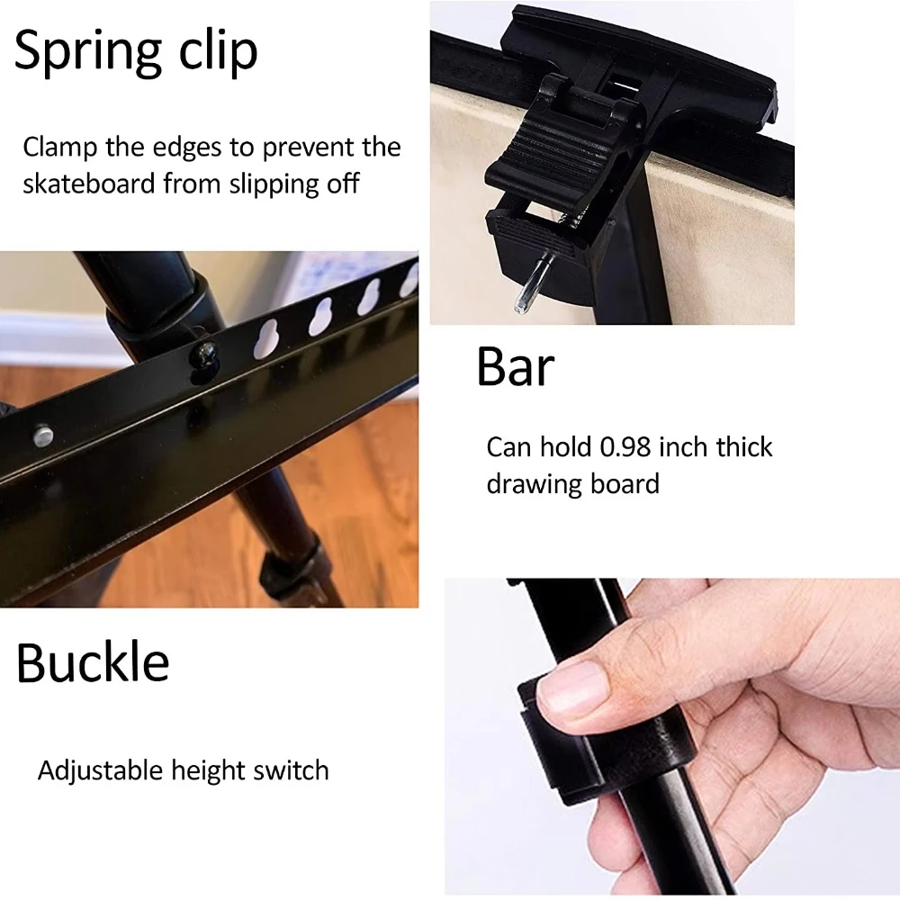 Opvouwbare versterkte kunst-ezelstandaard Metalen statief-display-ezel met draagbare tas voor studenten Buiten schilderij Schetstekening