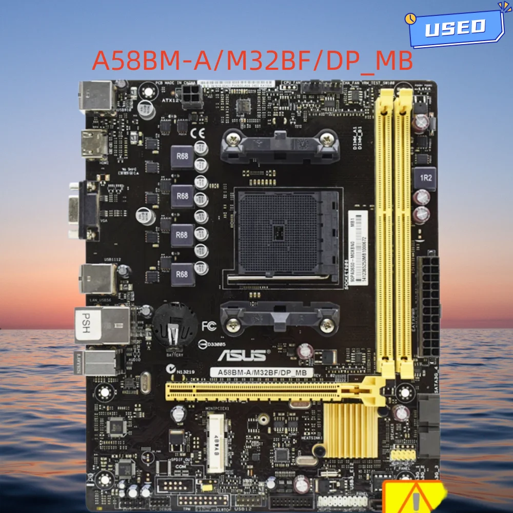 ASUS  Motherboard A58BM-A/M32BF/DP_MB  Socket FM2/FM2+ AMD A58 DDR3 16GB support AMD A10-6700 A10-7860K cpu  Micro ATX
