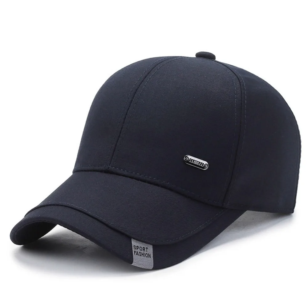 

Casual Solid Color Baseball Cap Adjustable Sunscreen Men Peaked Hat Korean Style Polyester Sunshade Casquette Sports