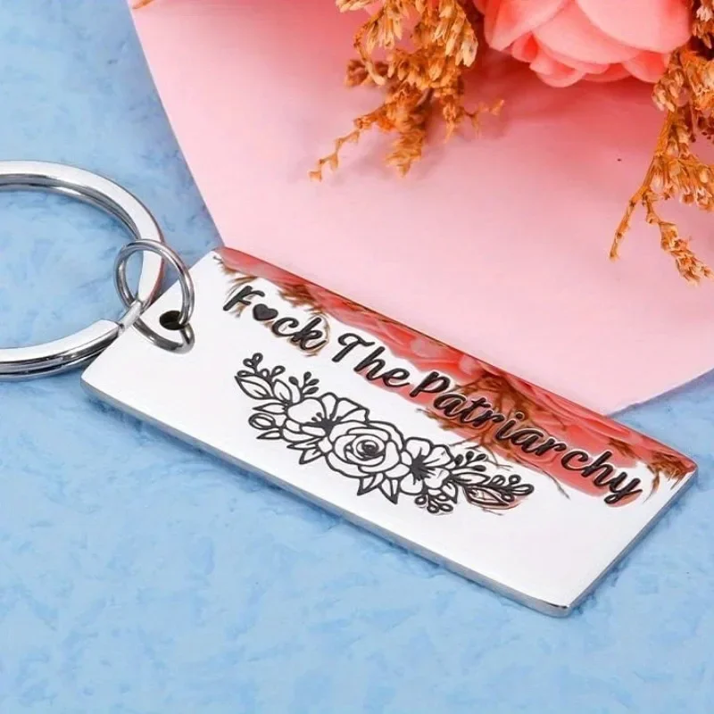 1PC The Patriarchy Keychain Inspirational Gift for Best Friend Her Women Feminist Stocking Stuffers