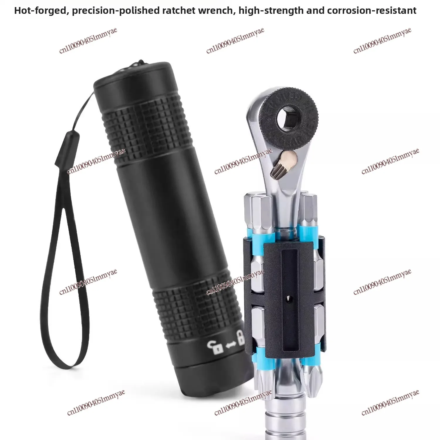 Two-way ratchet wrench mountain road bike repair hexagonal magnetic tool set