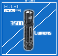 NITECORE EDC31 Flashlight UHi LED 3500 Lumens USB-C Rechargeable Compact Tactical EDC Built-in Battery Camping seraching