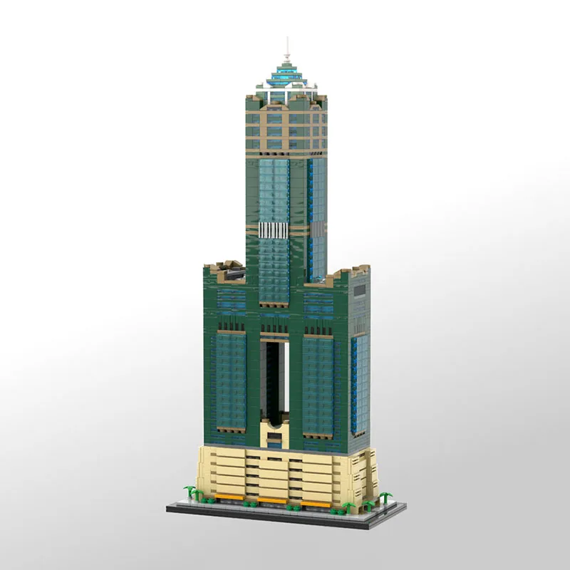 Juego de modelo de rascacielos de juguete de bloques de construcción MOC personalizados DIY para juguetes de ensamblaje creativos. Ideal como regalo navideño para todo el edificio