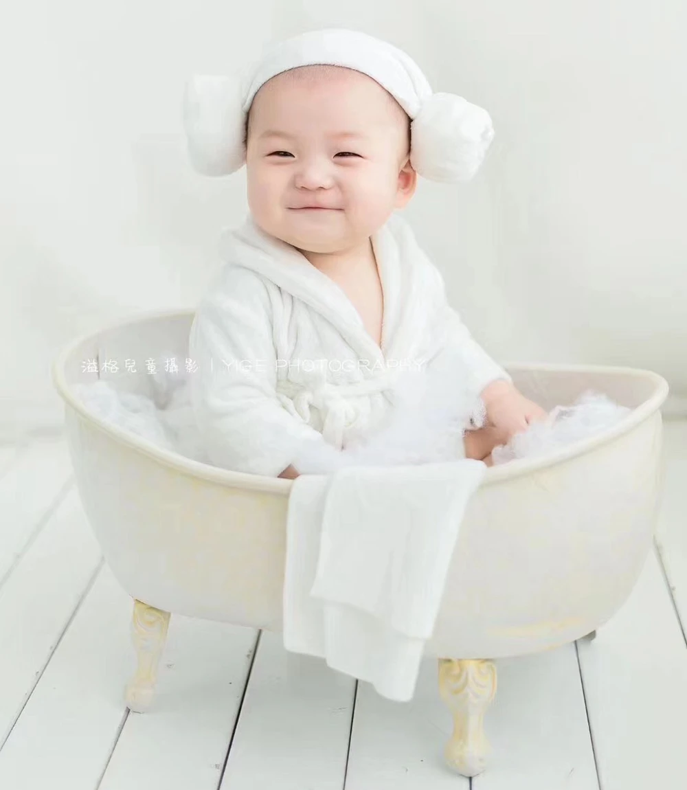 Neugeborenen Fotografie Requisiten Badewanne Baby Fotoshooting Eisen Eimer Neugeborenen Posiert Badewanne Baby Schießen Zubehör