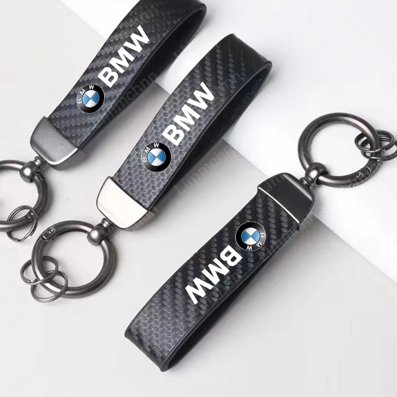 

Carbon Leather Car Keyring Luxury Logo Car Keychain Car Key Ring For Bmw E46 E90 E60 F10 F30 E39 E36 F20 E87 E88 X1 X3 X5 X7 X4