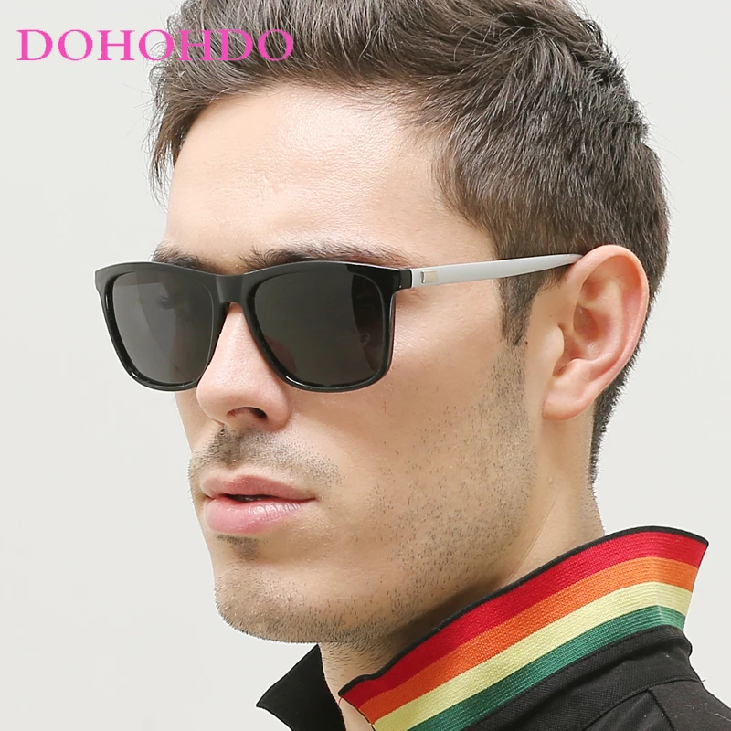 

DOHOHDO New Square Gradient Sunglasses Men Brand Designer Eyeglasses Mirror Sun Glasses For Men Punk Oculos De Sol Gafas UV400