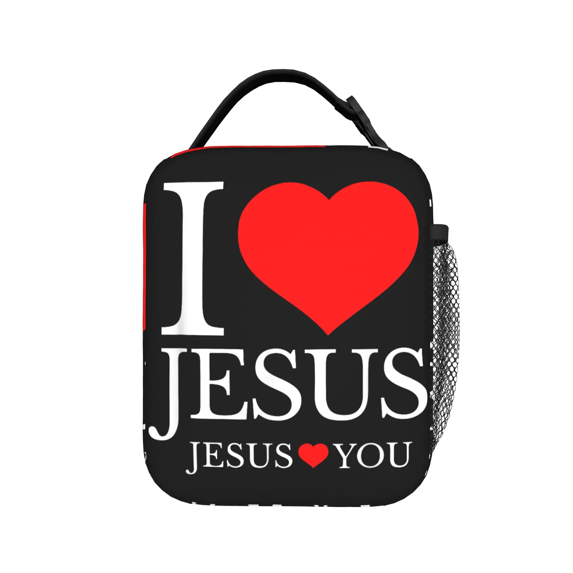 I Love Jesus Jesus Loves You Christian Lunch Bag  Fashion Lunch Box Picnic Portable Thermal Tote Handbags For Child Cooler Bag