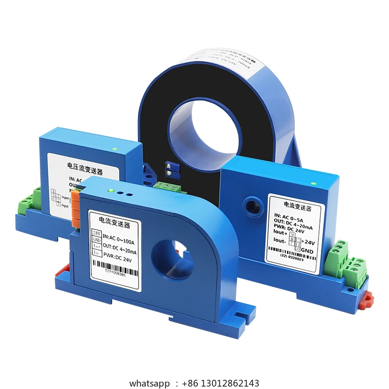 

Perforated AC current transmitter three-phase voltage sensor