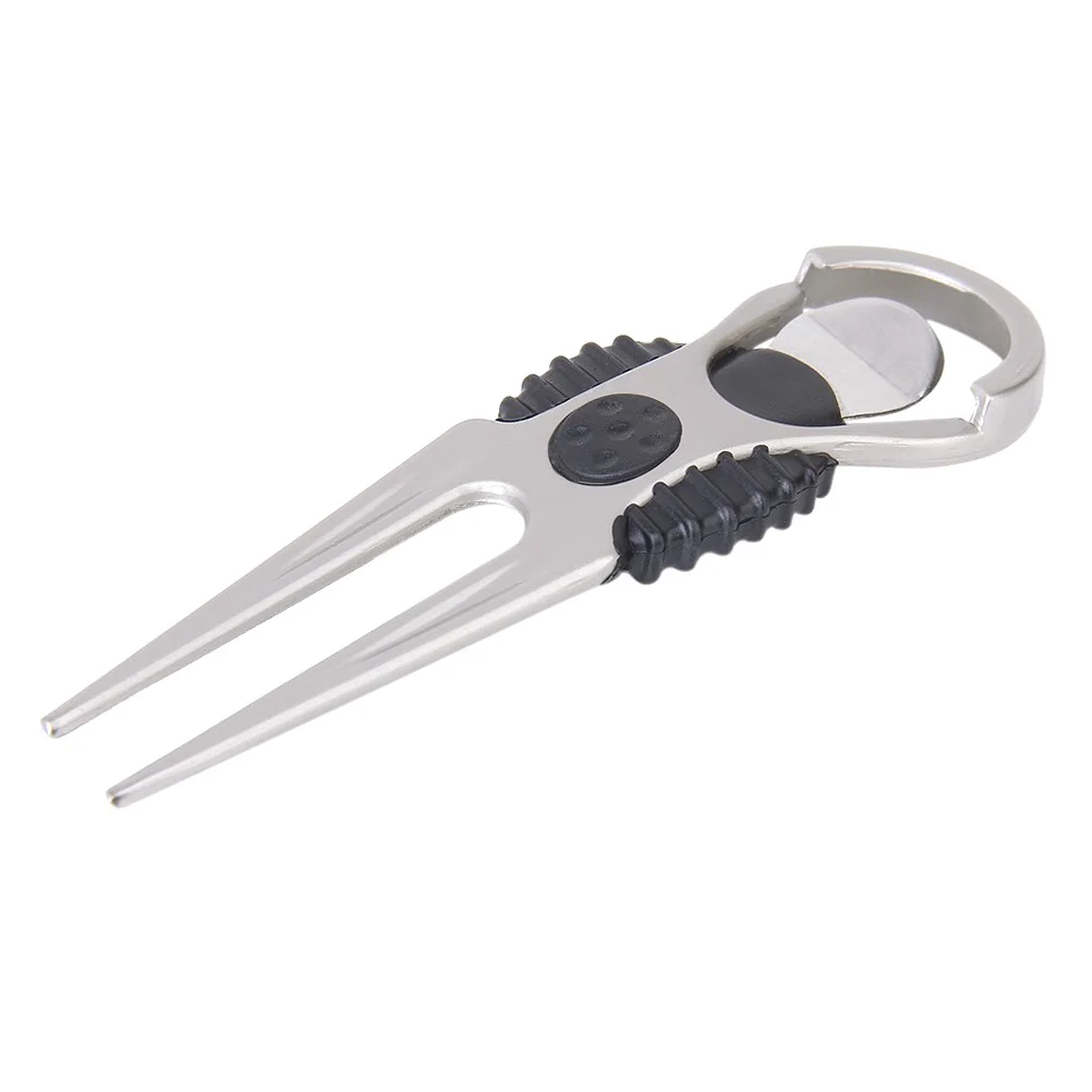 

Golf Accessories Repair Ball Marker Divot Tool with Dribble Golfer Silver