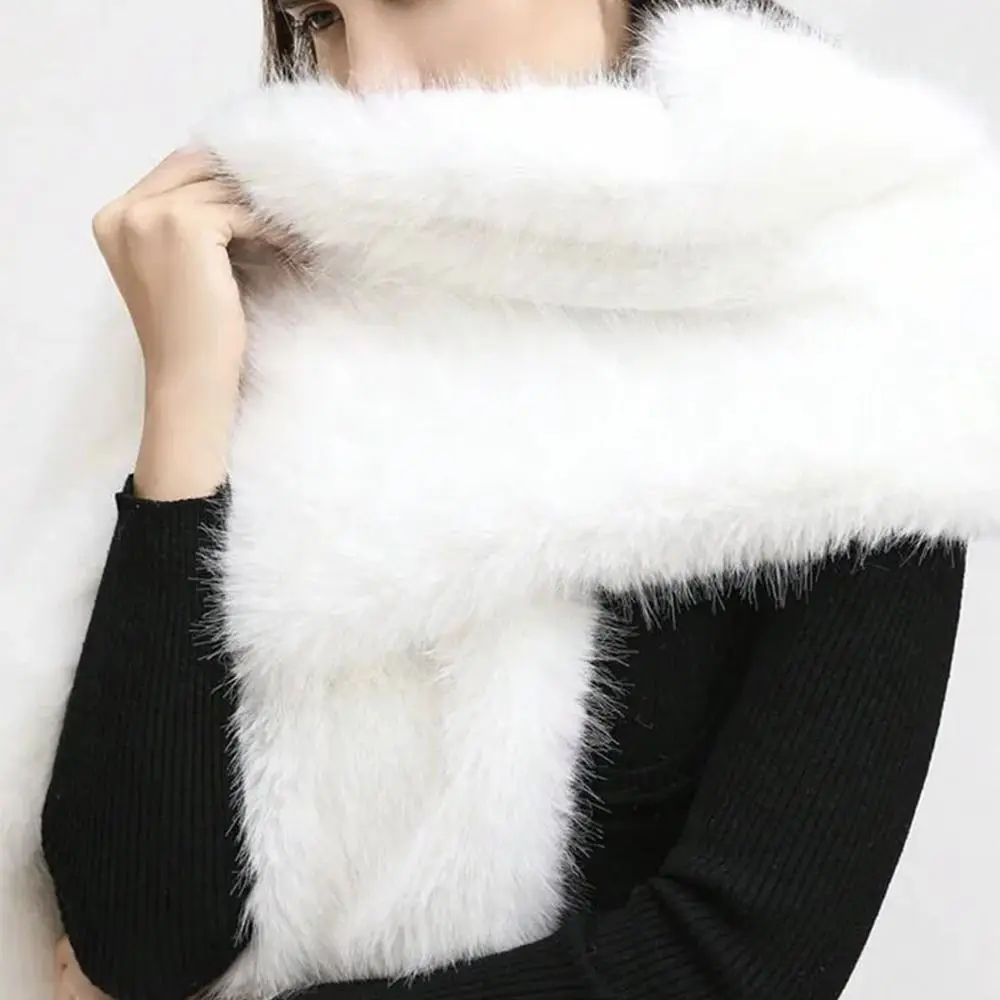 يندبروف سميكة ثوب الزفاف شال دافئ الأبيض الفراء الزفاف التفاف رقيق الفراء طويل فو الفراء التفاف ملابس الزفاف
